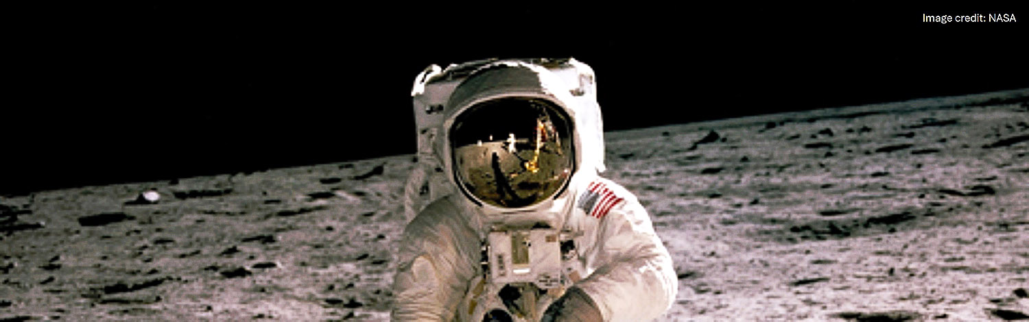 Astronaut moonwalking