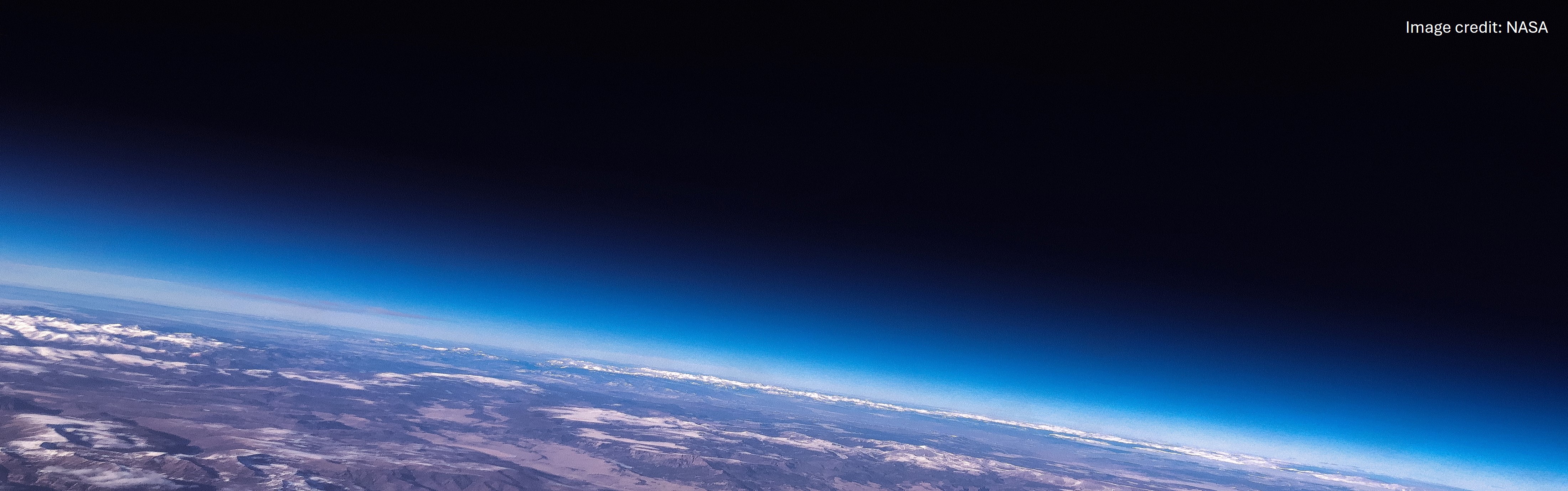View of Earth's atmosphere from space
